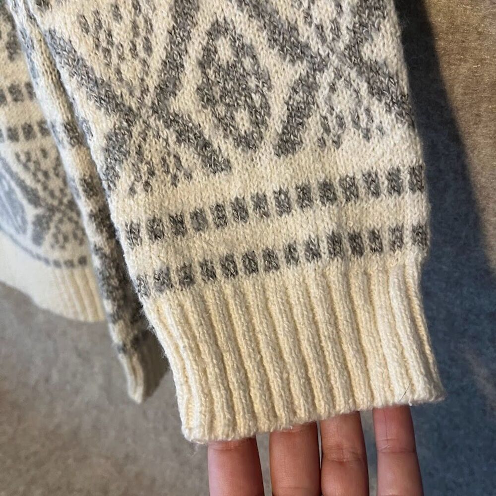 J. Jill‎ Women's White Fair Isle Nordic Pull Over Sweater Size Small - Picture 6 of 7
